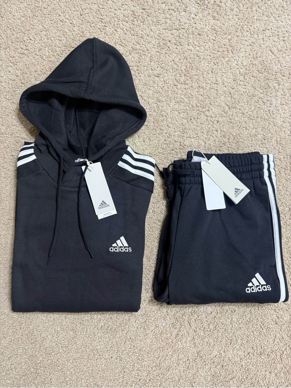 adidas Essentials Tracksuit Mens Authentic 2 Piece Set Sweatsuit Sz All Sizes